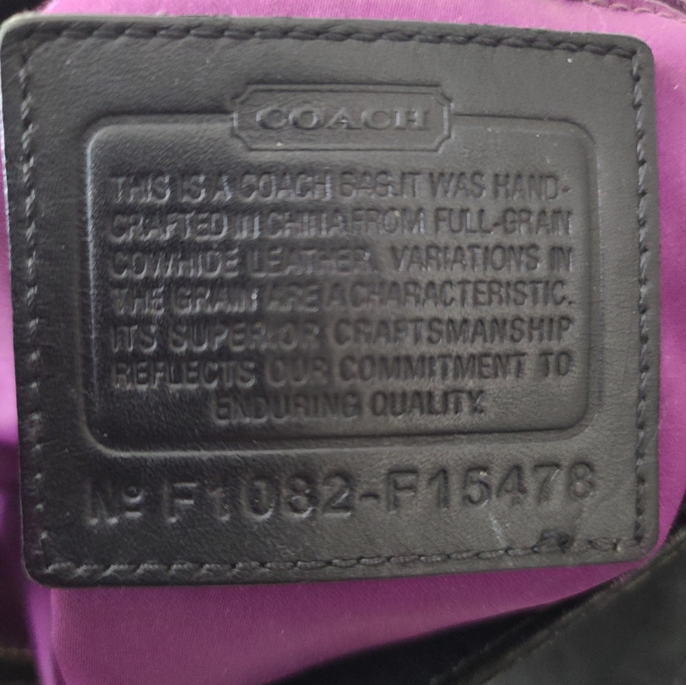 Coach Zoe Black Leather Hobo Shoulder Bag #F15478 - Picture 14 of 14